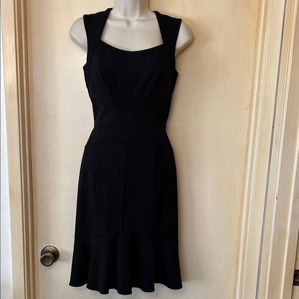 White House Black Market Business Casual  Dress with Polka Dot lining size 4P